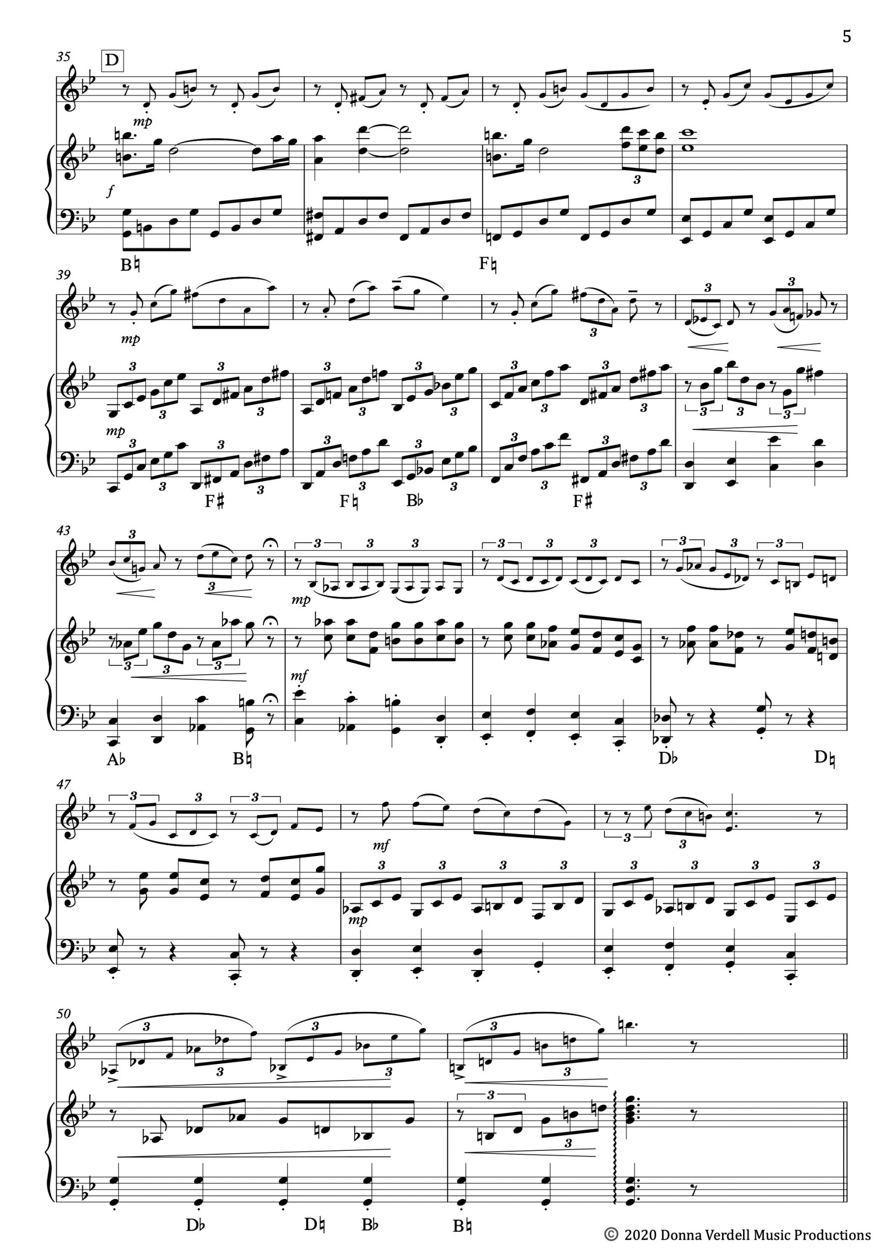 Song for Viola and Harp in b-flat (Summer's End) PAGINA 5 - Donna Verdell