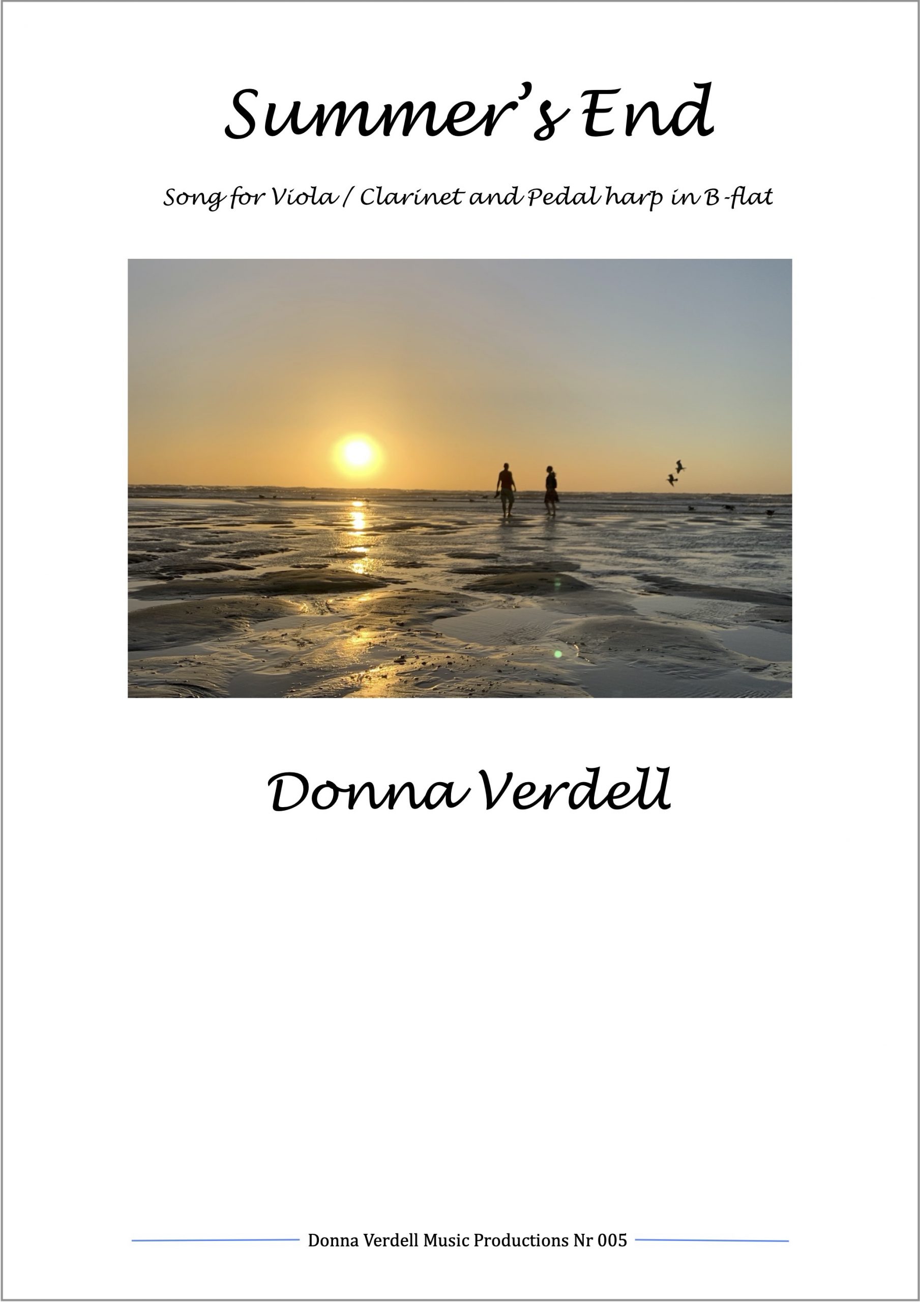 Voorkant Song for Viola : Bes Clarinet and Pedal Harp in B-flat (Summer's End) - Donna Verdell kopie